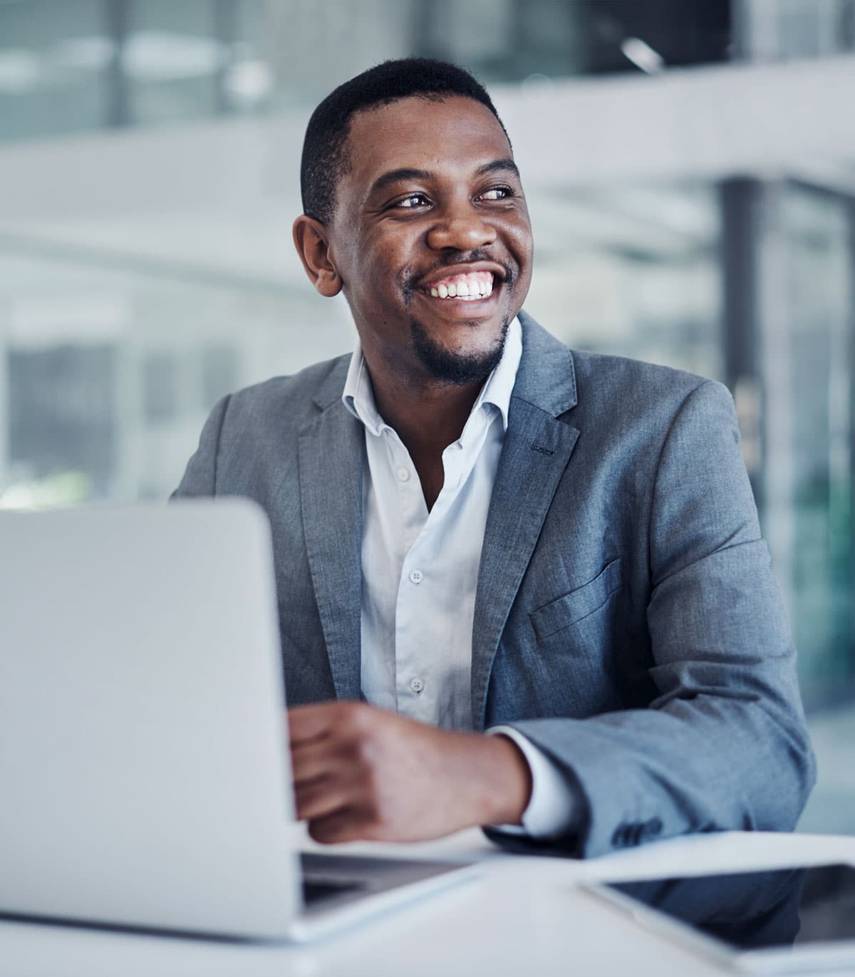 a man using a laptop