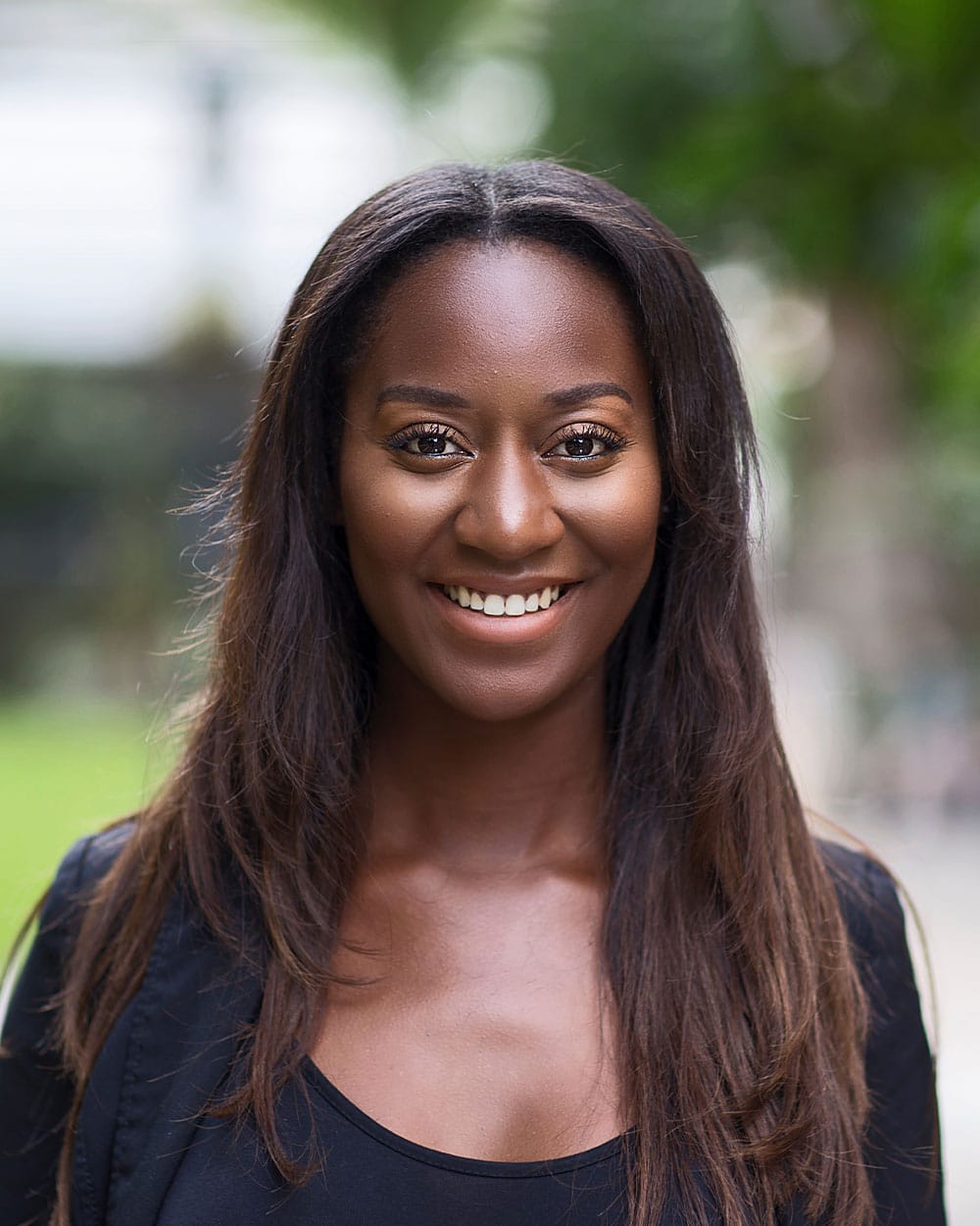 a woman smiling for the camera